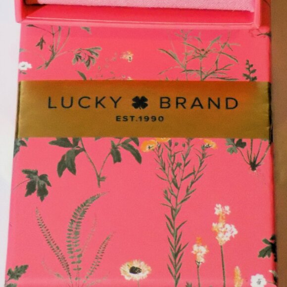 New w/$39 Tag Lucky Brand Love Charm Necklace & Earrings Set, Crystal Accents. - Picture 5 of 7